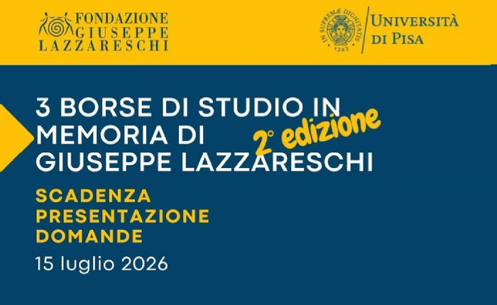 Borse di Studio in memoria di Giuseppe Lazzareschi 2026